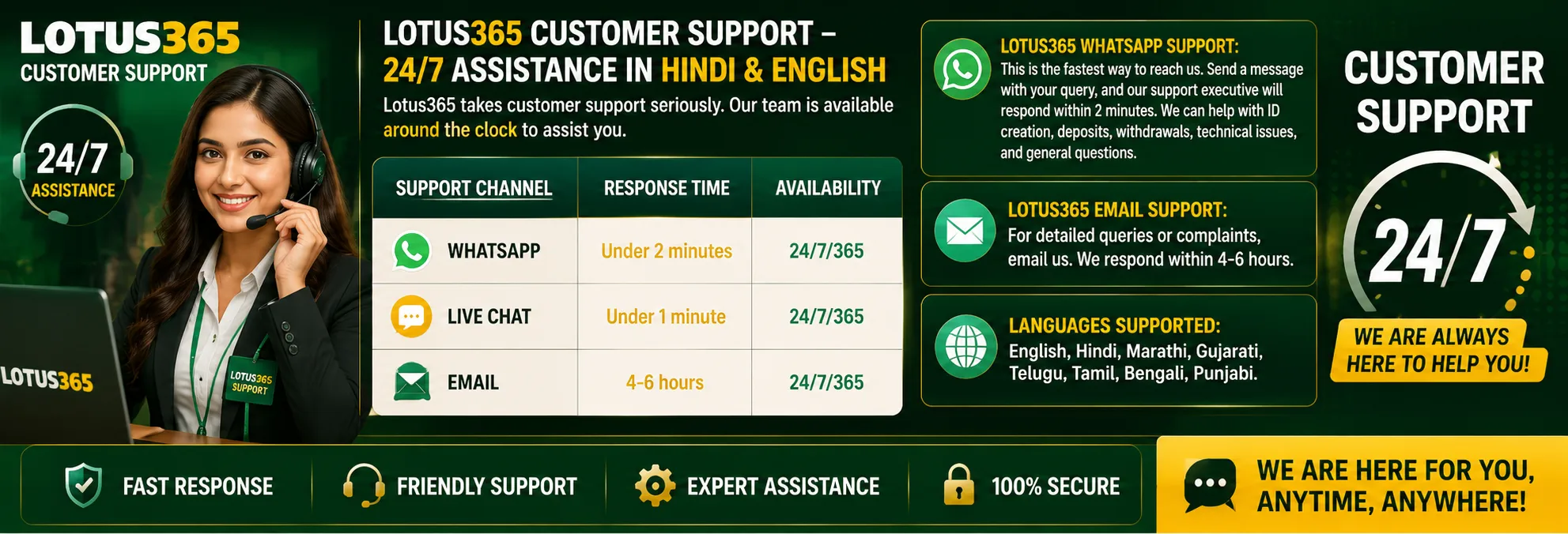 lotus365 - customer support 24/7 avelable services all language supported only on lotus365